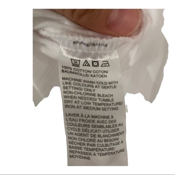 Lord & taylor knit sleeve short sleeve cotton tee shirt size large nwt - Picture 5 of 7